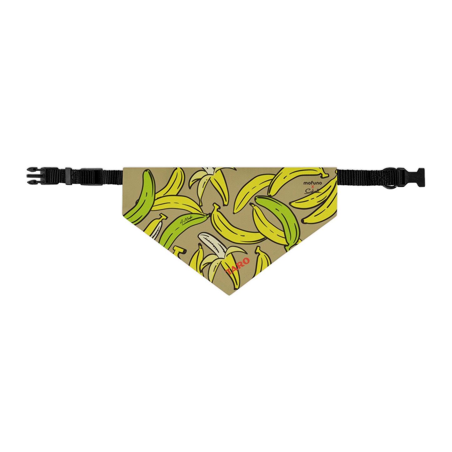 近日発売📣 【mofunoコラボ】名入れオーダーペット用バンダナカラー "BANANA"