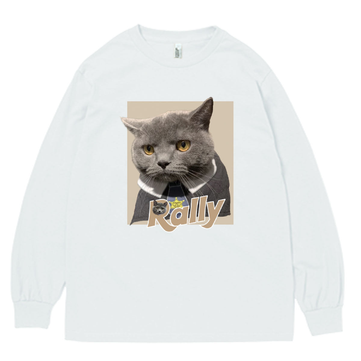 【mofunoコラボ】ペット写真から作るヘビーウェイト長袖Tシャツ 6.0oz（同一デザイン2個目から1,000円OFF）